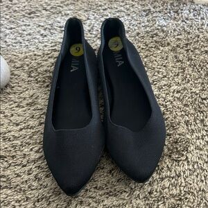 MIA Women's Black Textured Flats